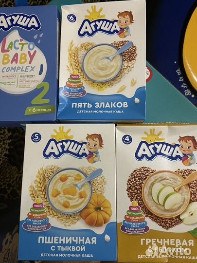 Детские каши, смесь агуша