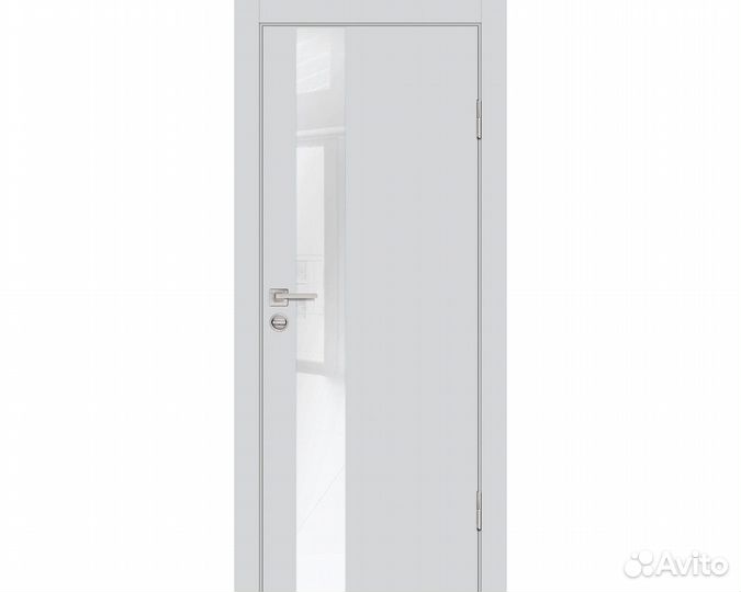 Межкомнатная дверь P-10 Агат матовый со стеклом