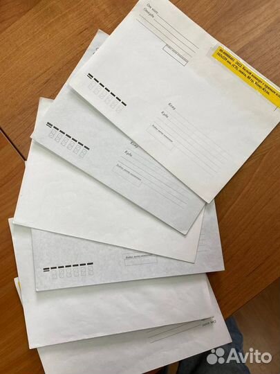 Почтовый конверт белый разных размеров