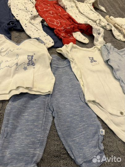 Комбинезоны слипы на мальчика 50-56 mothercare