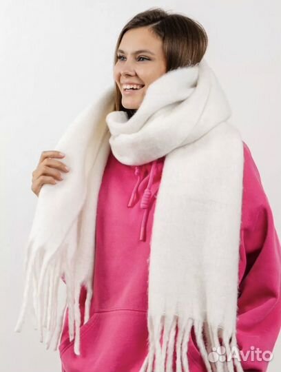 Шарф зимний теплый палантин