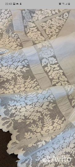 Подзор,простынь из Европы антикварная