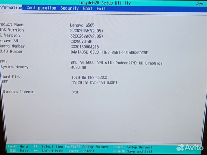 Материнская плата Lenovo G505(LA-9911P, R5 M230)