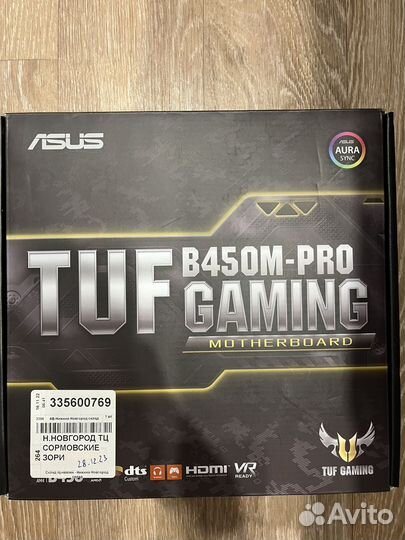 Материнская плата TUF b450M PRO gaming