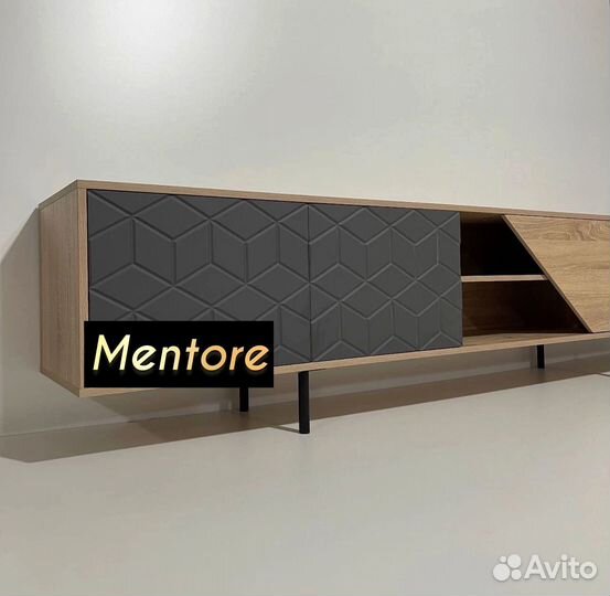 Тумба тв Bravo с фрезеровкой (2000х400х300 мм)