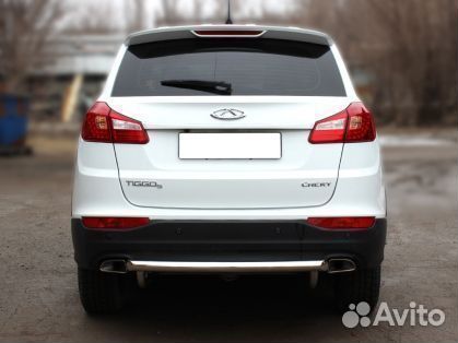 Защита заднего бампера d-60 chery tiggo-5 2014-16