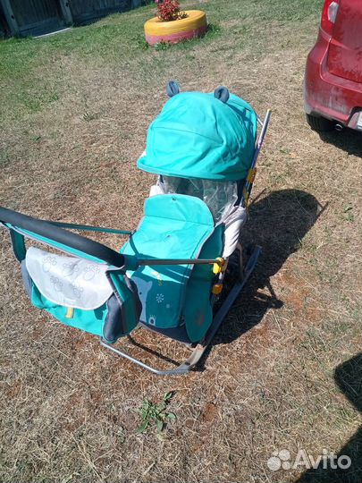 Зимняя коляска-санки