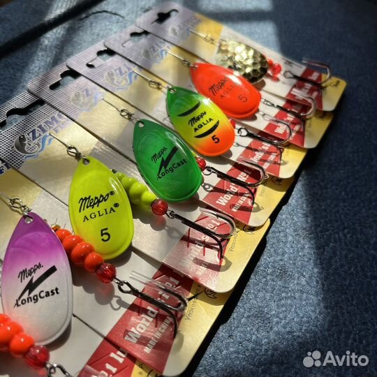 Блесны вертушки 10шт №5 mepps. Цена за набор