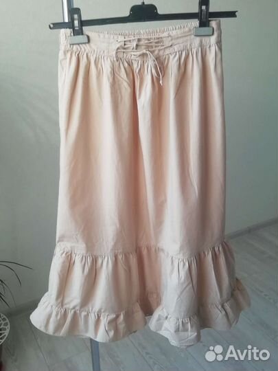 Юбка хлопок длинная для девочки 160 см