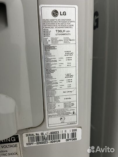 Кассетный кондиционер LG T36LH