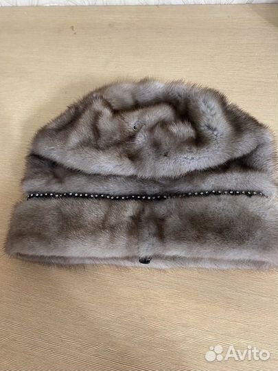 Шапка зимняя норковая женская