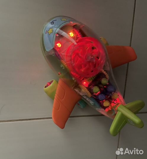 Самолет музыкальный, светящийся