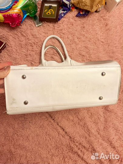 Сумка натуральная кожа белая