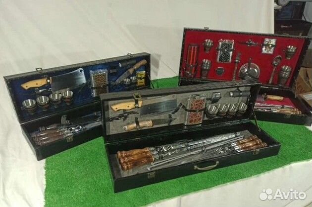 Набор для шашлыка в подарочном кейсе