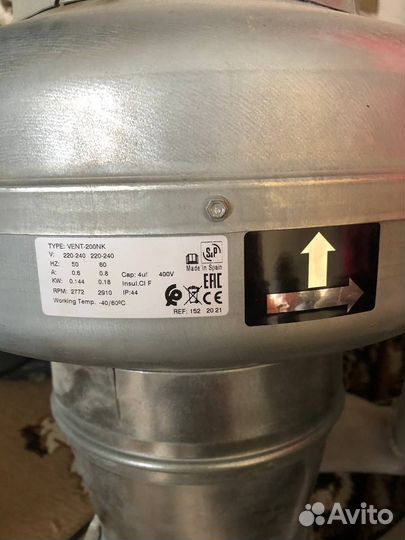 Канальный вентилятор vent-200NK