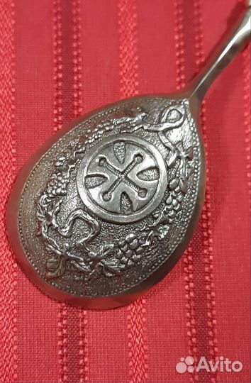 Чайная ложка. Серебро. Бирюза