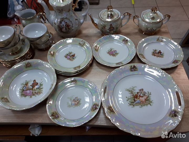 Чайный сервиз старая польша мадонна 24 предмета