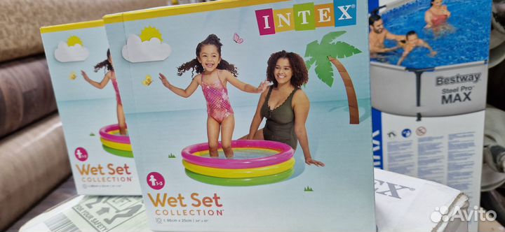 Бассейн надувной детский Intex Радуга 86х25 - 10