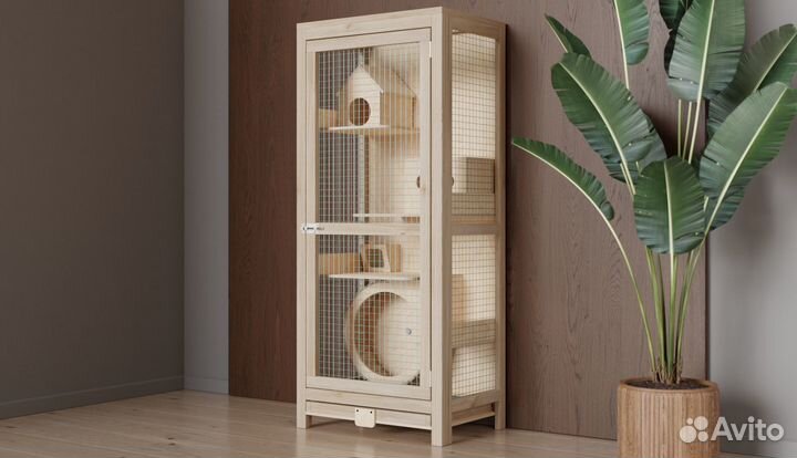 Клетка деревянная Витрина для грызунов шиншилл дег