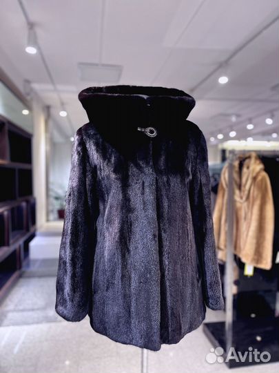 Шуба норковая с капюшоном 46 48 размер