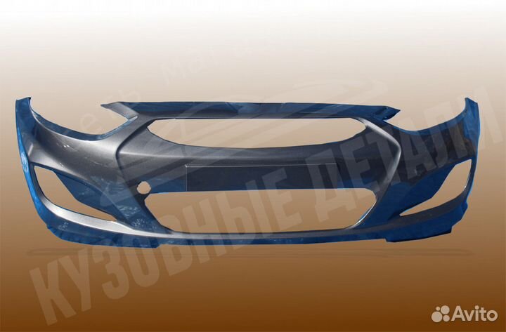 Бампер передний Солярис серый SAE Carbon Grey