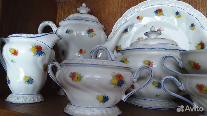 Антикварный сервиз Эдельвейс Фарфор Jlmenau