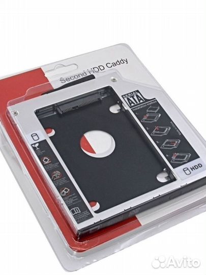 Переходник Оптибей 9,5 мм SATA (Second HDD Caddy)