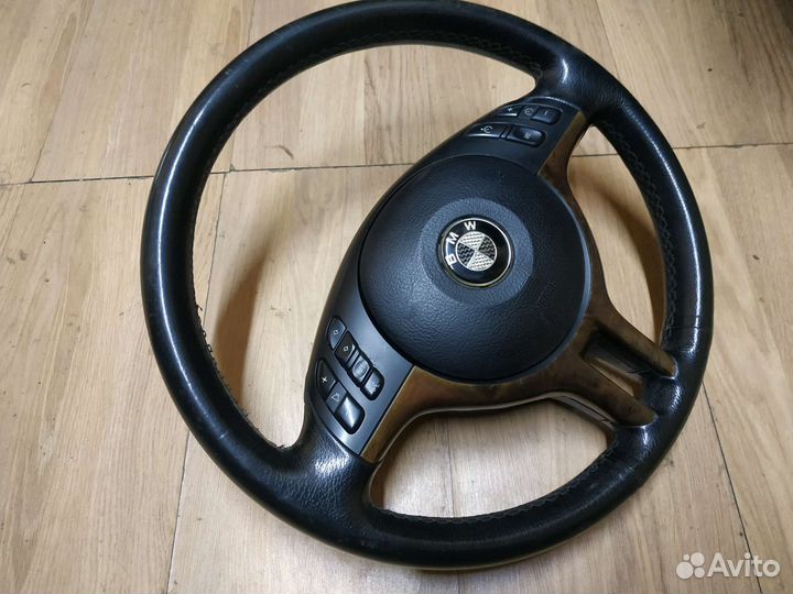 Руль бмв Е46 Е39 Е38 Е53 дерево с аэрбегом