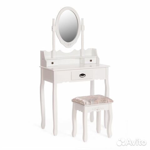 Туалетный столик с зеркалом и табуретом gaude