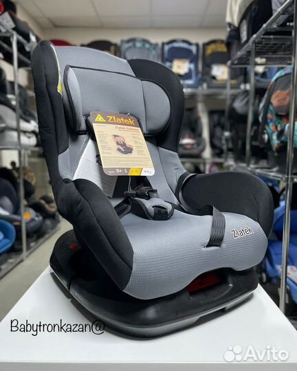 Автокресло детское zlatek «Galleon» серый 0-18 кг