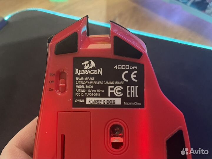 Мышь и коврик redragon