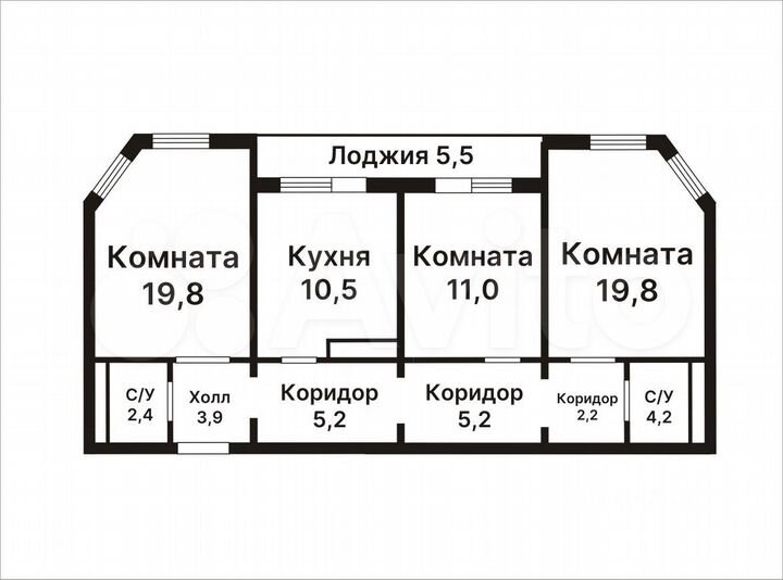 3-к. квартира, 84,2 м², 8/17 эт.