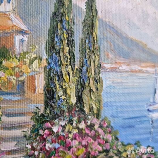 Картина маслом Крымский пейзаж крым море на холсте