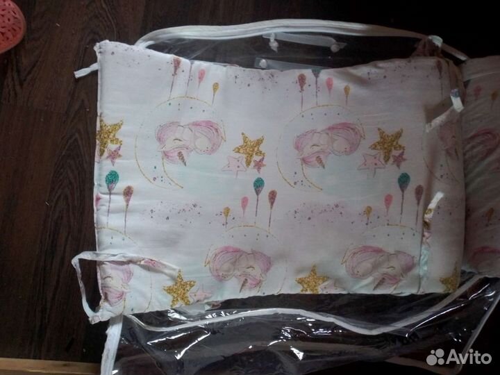 Мягкий бортик для детской кроватки 115/35 и 58/35