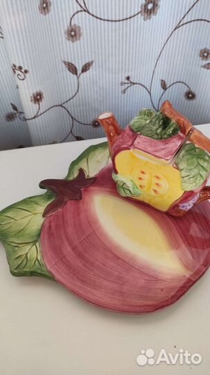 Чайник заварочный керамический + сырная доска