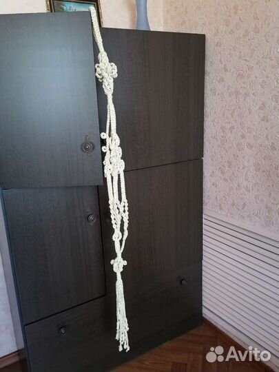 Кашпо для цветов макраме длинное