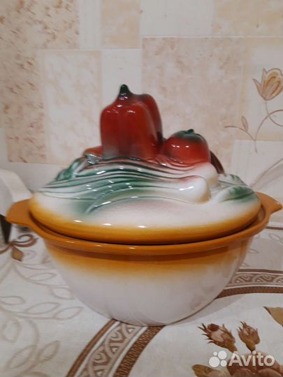 Жаровня глиняная и горшочки для запекания