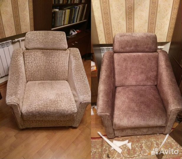 Перетяжка и замена обивки стульев / банкеток