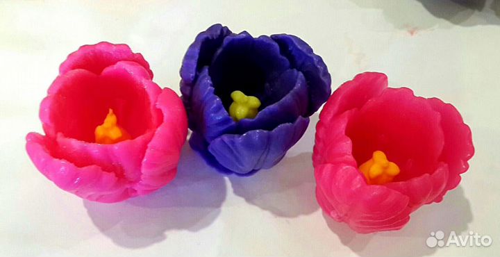 Силиконовая форма тюльпана для мыла ручной работы