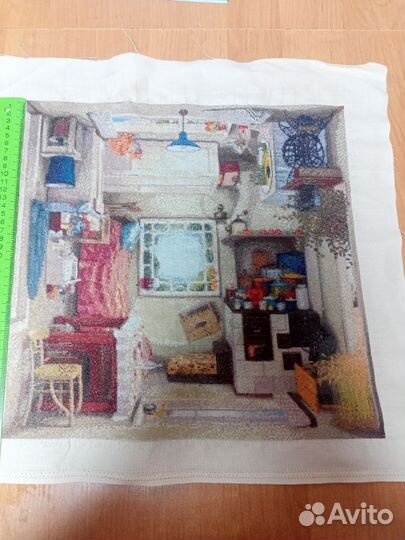 Картина вышитая 4 стороны