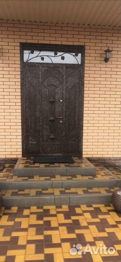 Входная двухстворчатая металлическая дверь