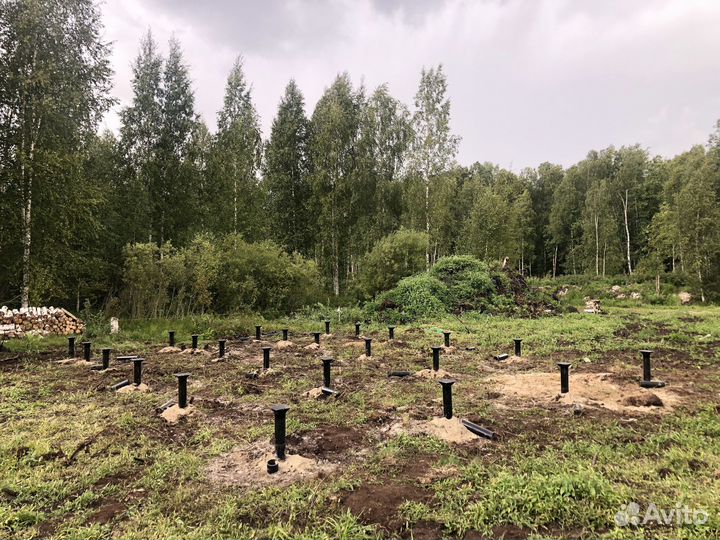 Ручной и механический монтаж сваи