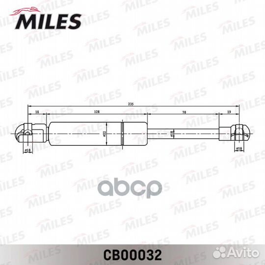Амортизатор капота MB M(W163) 98-05 CB00032