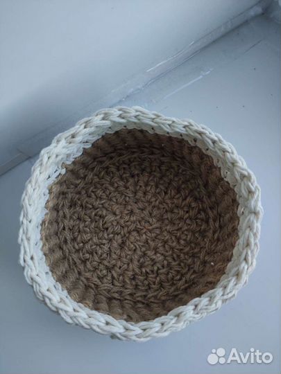 Корзина джутовая