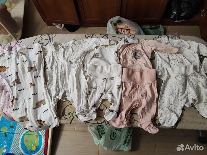 Пакет одежды два конверта на девочку 0-7 мес