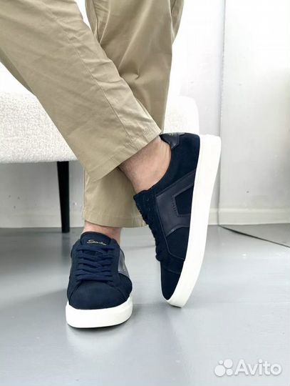 Santoni кеды черные