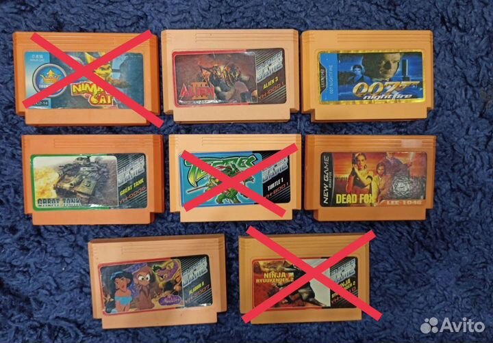 Картриджи для Dendy 8 bit