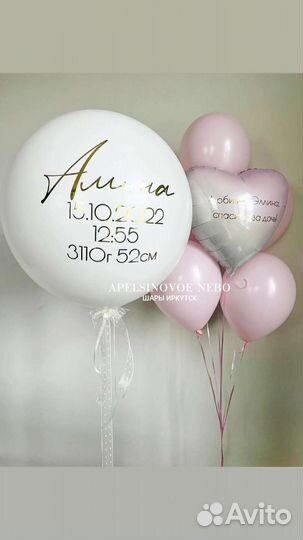 Воздушные шары на выписку из роддома