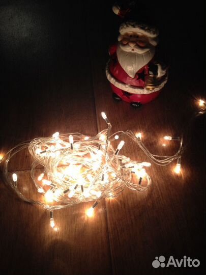 Гирлянды новые: белый свет, разноцветный