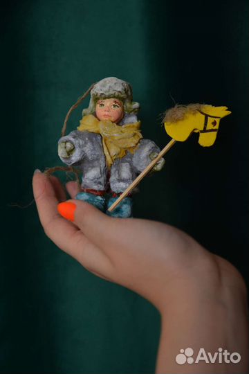 Ватная ёлочная игрушка